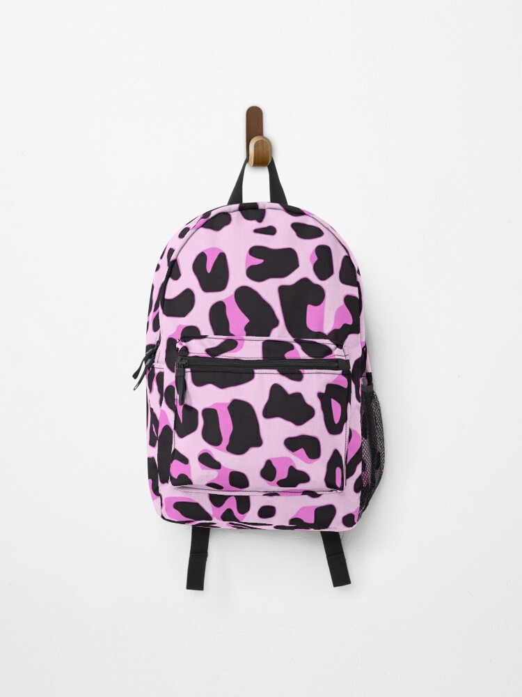 Pink leopard hotsell print backpack