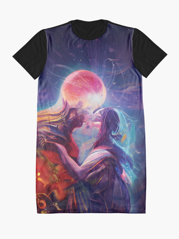 Alternate view of The Secret Kissing of the Sun and Moon Graphic T-Shirt Dress