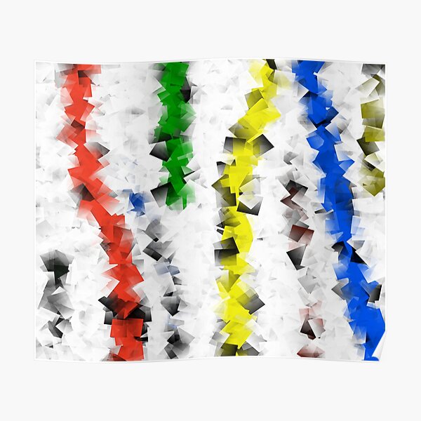 Colored Square Lines Poster