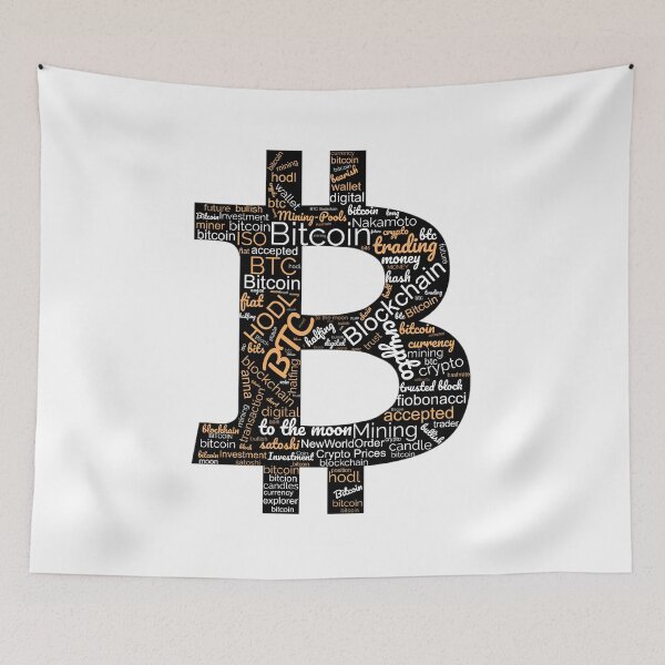Item preview, Bitcoin BTC Crypto Word Cloud Art designed and sold by nueschka.