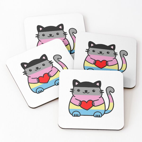 Item preview, Polygender Pride Flag Kitty designed and sold by ilexdesigns.