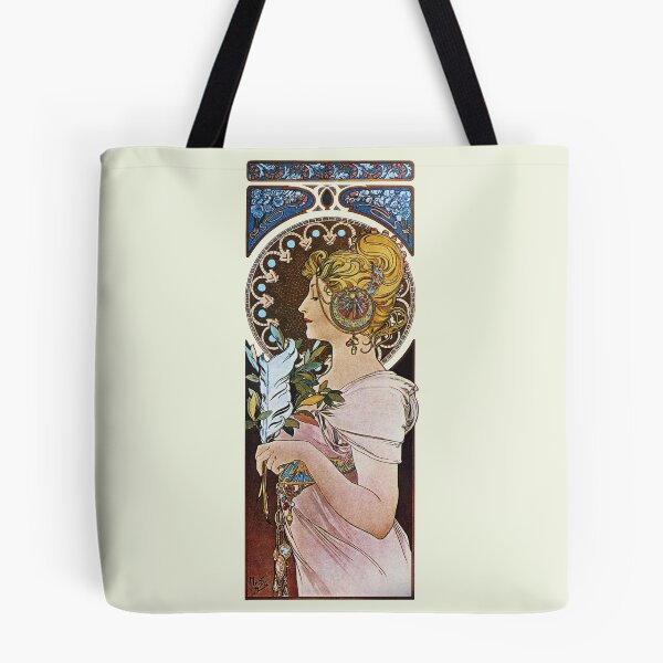 Item preview, La Plume Mucha Vintage Lithograph - Feather 1899 Reproduction  designed and sold by molamode.