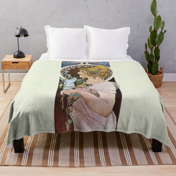 Item preview, La Plume Mucha Vintage Lithograph - Feather 1899 Reproduction  designed and sold by molamode.