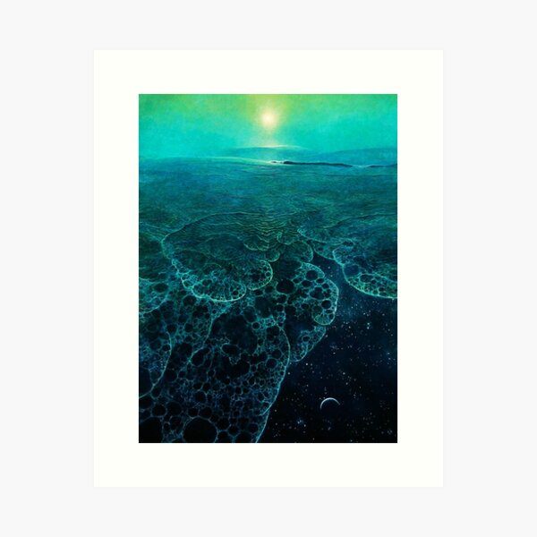 Aperçu de l'œuvre Sans titre (Mer Galactique), de Zdzisław Beksiński créée et vendue par JustContemplate.
