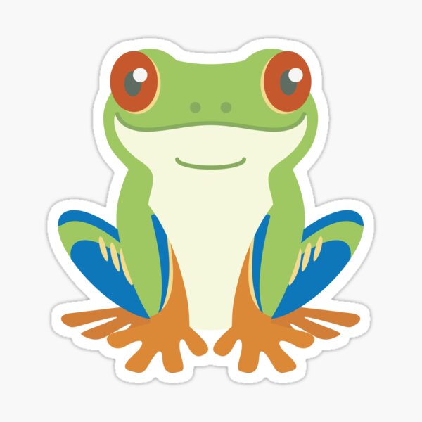 Red-Eyed Tree Frog Art Bumper Laptop Truck Car Sticker 