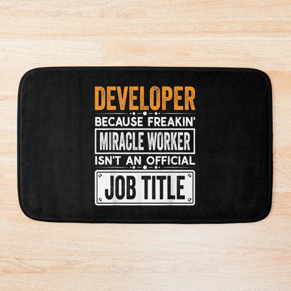 Item preview, developer Because Freaking Miracle Worker Isn’t an Official Job Title, developer Christmas Fathers Day shirt designed and sold by xlnv.