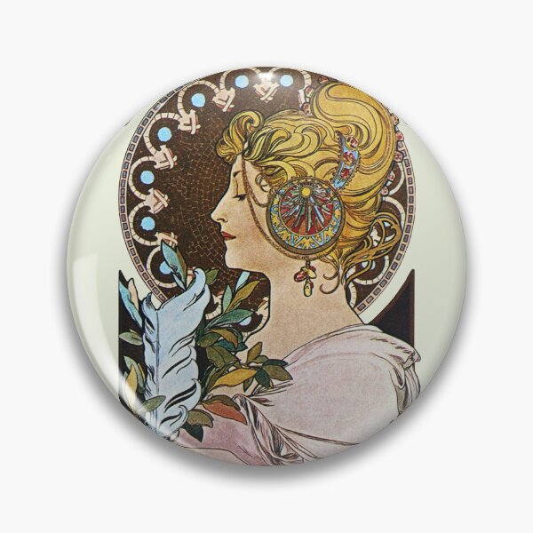 Item preview, La Plume Mucha Vintage Lithograph - Feather 1899 Reproduction  designed and sold by molamode.