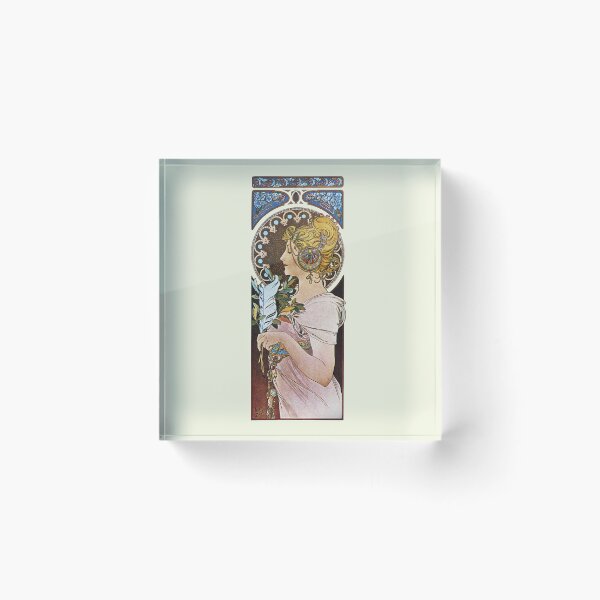 Item preview, La Plume Mucha Vintage Lithograph - Feather 1899 Reproduction  designed and sold by molamode.
