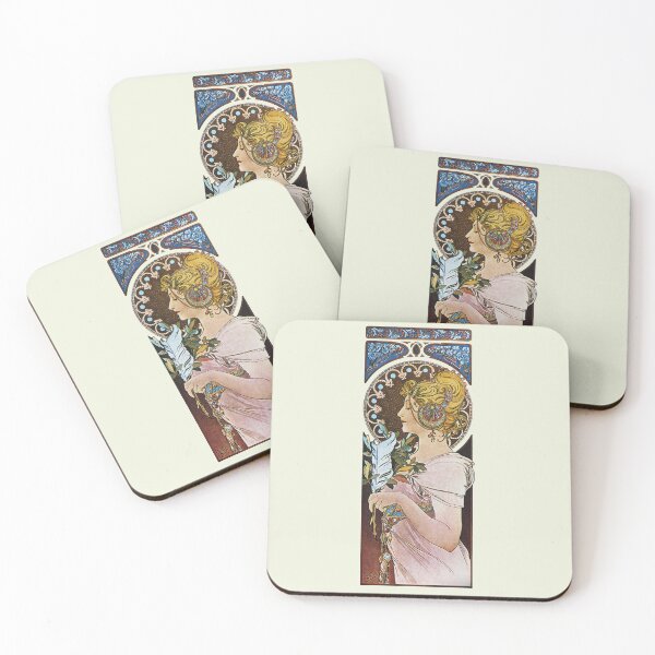Item preview, La Plume Mucha Vintage Lithograph - Feather 1899 Reproduction  designed and sold by molamode.