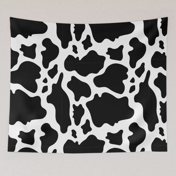 Item preview, Cow Faux Skin Cowhide Pattern Animal Skin Black White Pattern Gift Premium Art Apparel Essential Motivation Inspiration Joy Mood  Funny Cat Halloween designed and sold by DesignByHeartUK.