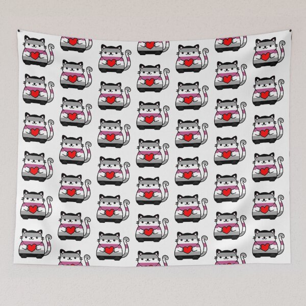 Item preview, Librafeminine Pride Flag Kitty designed and sold by ilexdesigns.