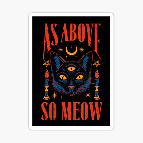 Item preview, As Above, So Meow designed and sold by Thiago Corrêa.