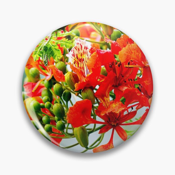 Artikelvorschau, FLORA #3 – Hängende Blüten in Rot-Orange entworfen und verkauft von DEL-Productions.