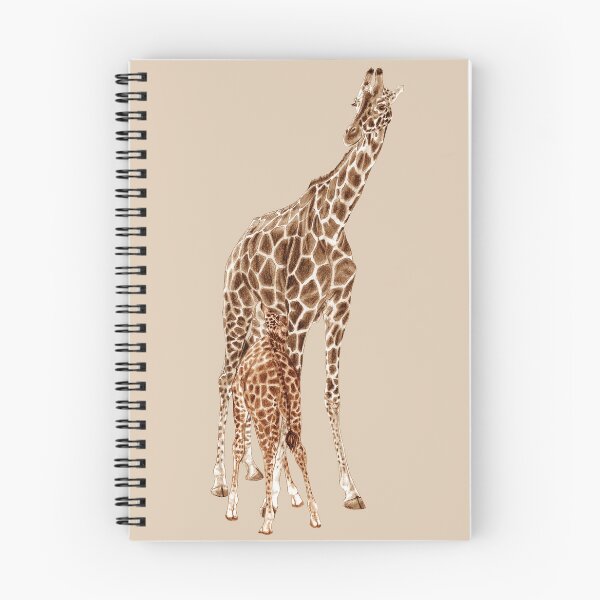 Item preview, Giraffe suckling - brown colorized version designed and sold by SylvieG18.