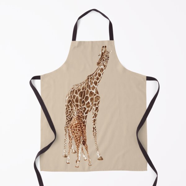 Item preview, Giraffe suckling - brown colorized version designed and sold by SylvieG18.
