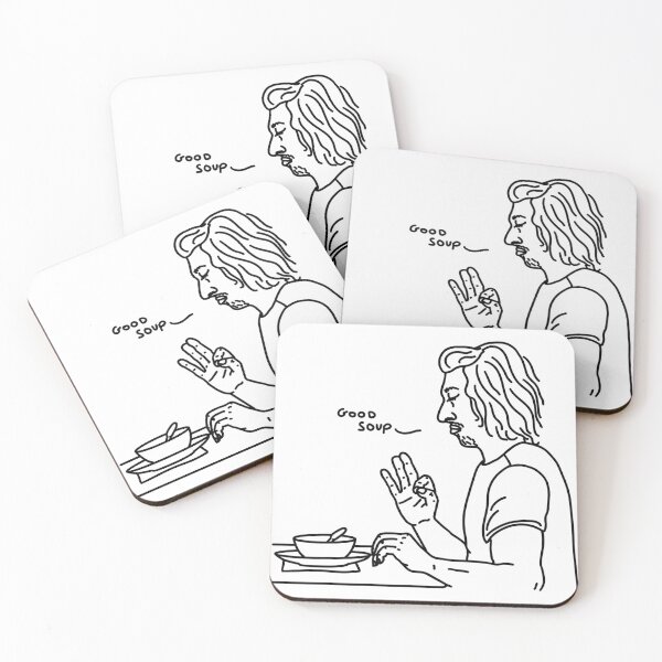 Item preview, Good soup meme line art designed and sold by LobsterHype.