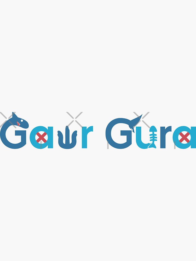 "Gura Birthday Merch Gawr Gura" Sticker for Sale by Redbubble