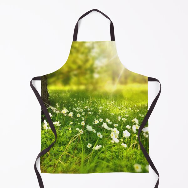 Item preview, FLORA #16 - Filtered Sun Over Field of Green With White Flowers designed and sold by DEL-Productions.
