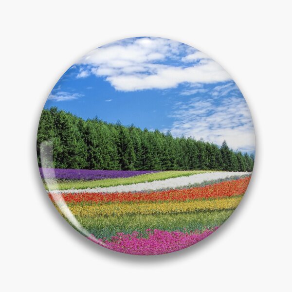 Item preview, FLORA #18 - Multicolored Field of Flowers Under Blue Sky designed and sold by DEL-Productions.