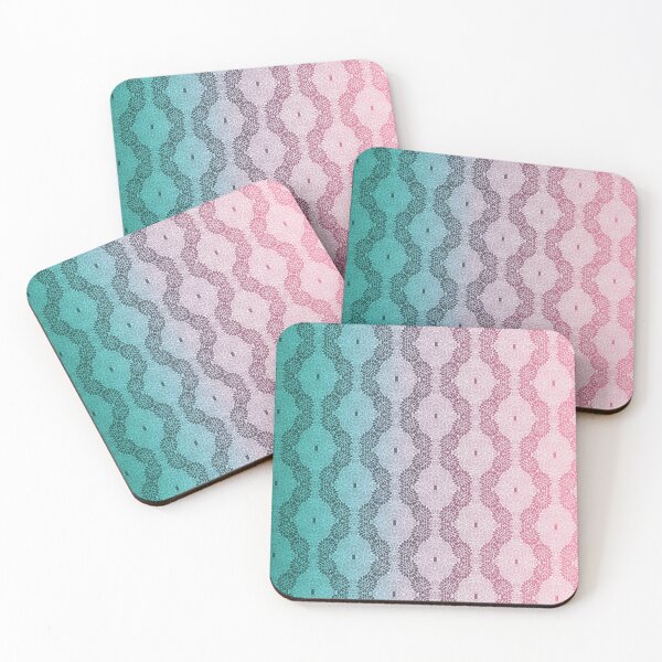 Item preview, Pink and Blue Abstract Flower Patterns designed and sold by Ecollections.