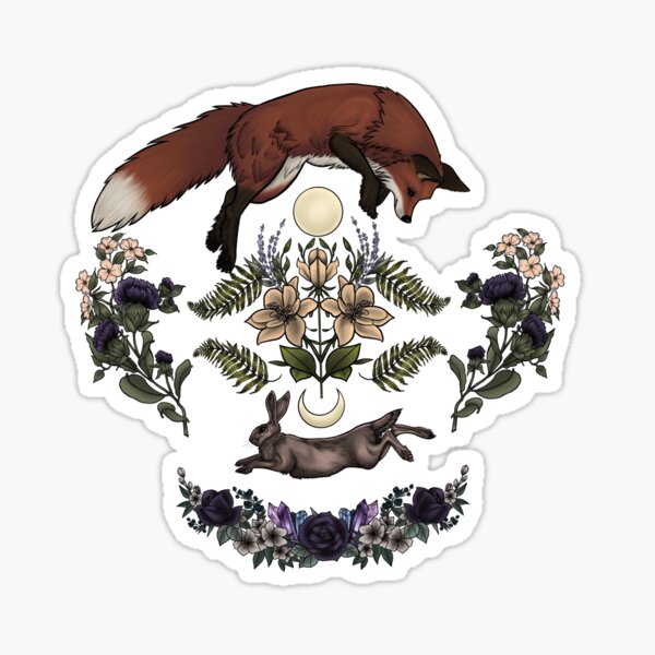 Circle of Life: Fox & Hare Sticker