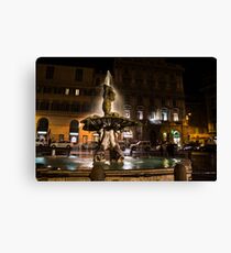 Rome's Fabulous Fountains - Fontana del Tritone Canvas Print