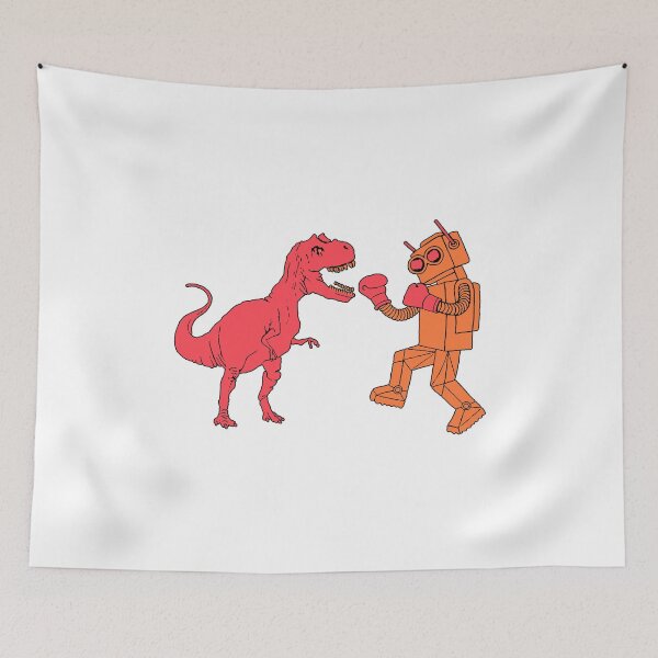 Item preview, Robot Vs Dino - T-shirt designed and sold by GeeklyShirts.