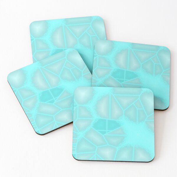 Item preview, INSPIRING ABSTRACT PATTERN BLUE CYAN WHITE STAINED GLASS. designed and sold by Ralek.