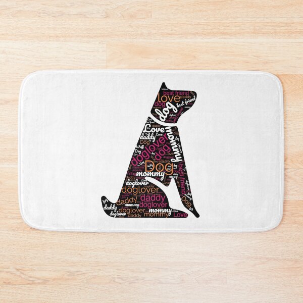Item preview, DOG MOM - DOG LOVE - WORD CLOUD SILHOUETTE designed and sold by nueschka.