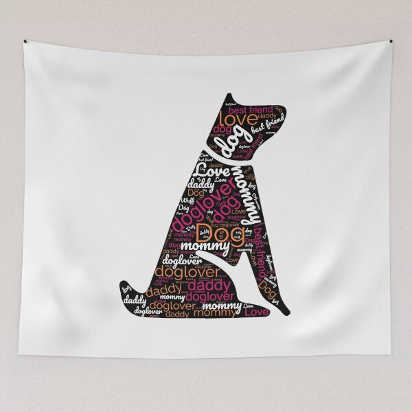 Item preview, DOG MOM - DOG LOVE - WORD CLOUD SILHOUETTE designed and sold by nueschka.