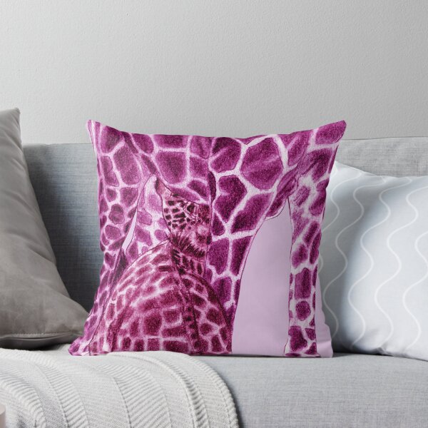 Item preview, Giraffe suckling - purple-pink colorized version designed and sold by SylvieG18.
