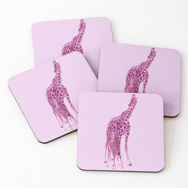 Item preview, Giraffe suckling - purple-pink colorized version designed and sold by SylvieG18.
