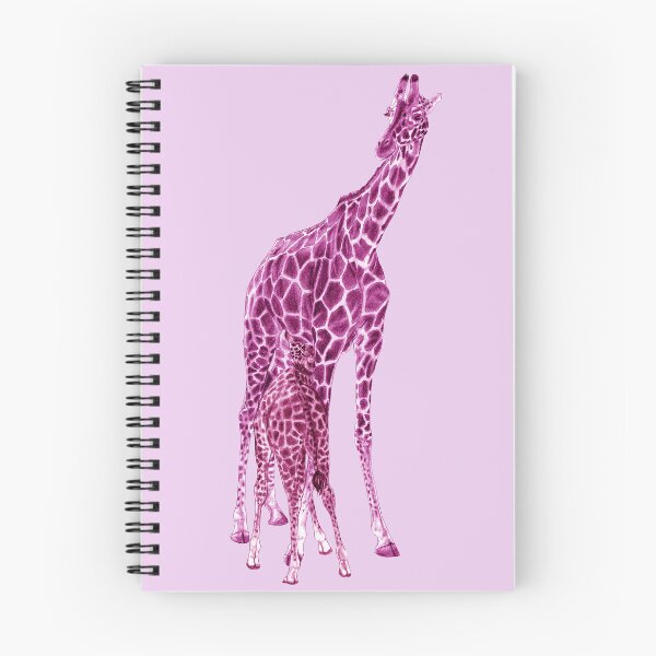 Item preview, Giraffe suckling - purple-pink colorized version designed and sold by SylvieG18.