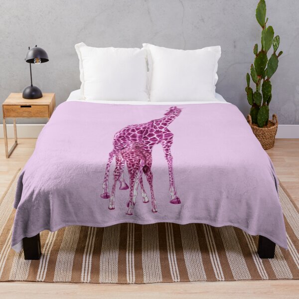 Item preview, Giraffe suckling - purple-pink colorized version designed and sold by SylvieG18.