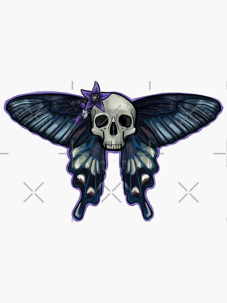 Thumbnail 3 of 3, Sticker, Belladonna wings designed and sold by HollyPierson.
