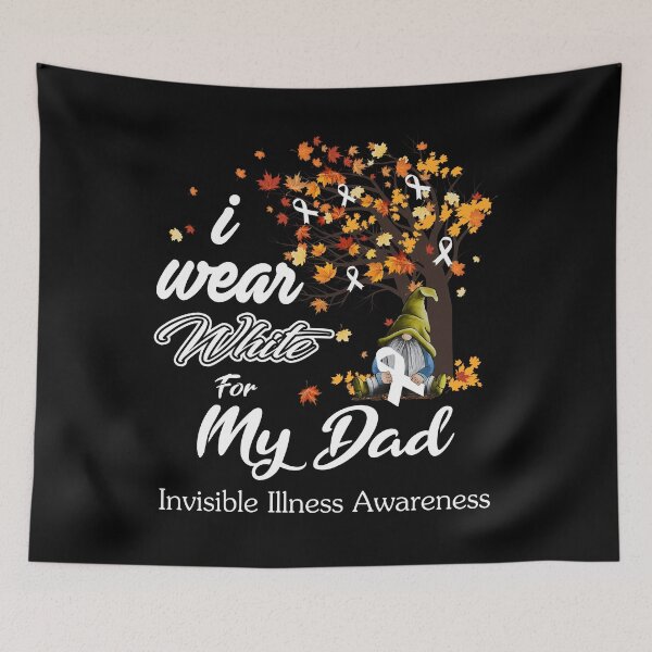 Item preview, Invisible Illness Awareness Ribbon Tree I Wear White For My Dad designed and sold by Hatjar.