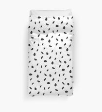 Pips - black, white Duvet Cover