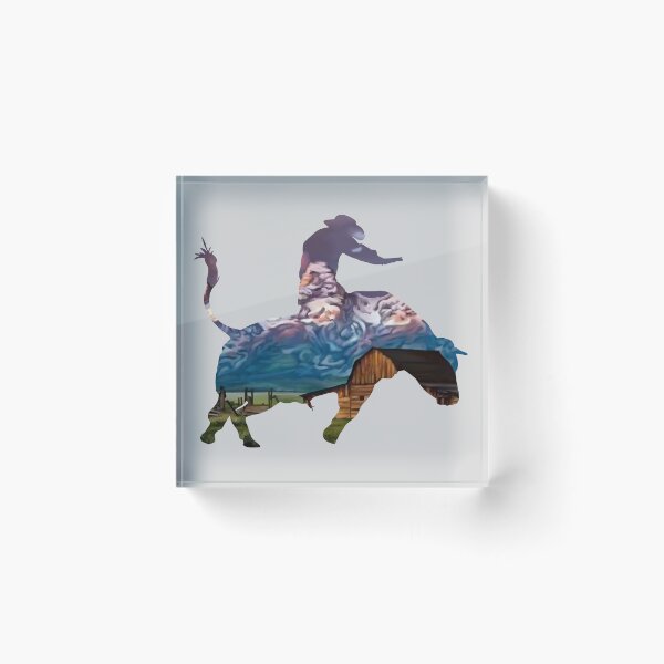 Item preview, Bull Rider 1: Mountain Ranch at Sunset designed and sold by Zia Frazier.