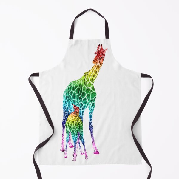 Item preview, Giraffe suckling - rainbow colored version designed and sold by SylvieG18.