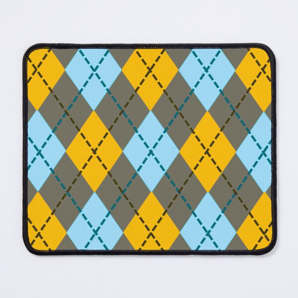 Item preview, Argyle Pattern - Light Blue, Yellow and Gray designed and sold by TotallyRetroArt.
