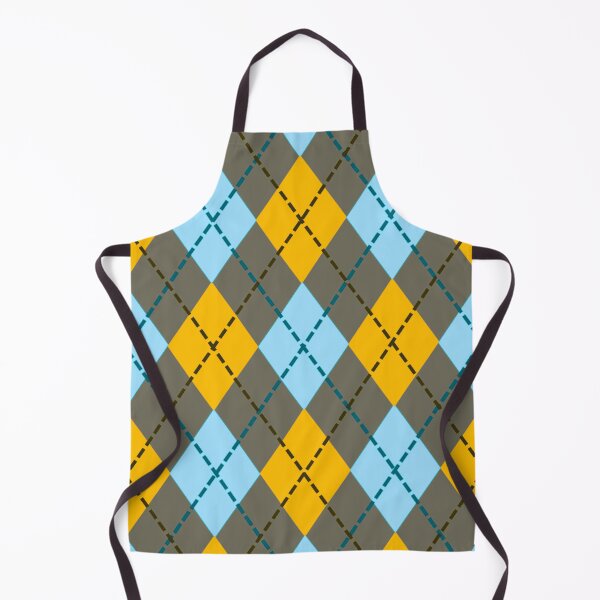 Item preview, Argyle Pattern - Light Blue, Yellow and Gray designed and sold by TotallyRetroArt.