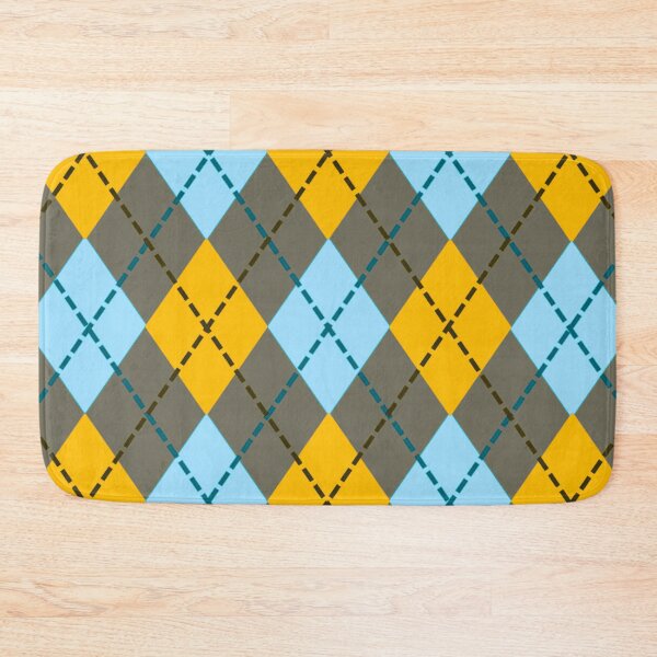 Item preview, Argyle Pattern - Light Blue, Yellow and Gray designed and sold by TotallyRetroArt.