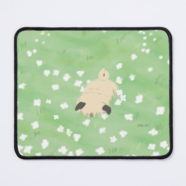 Item preview, Pug in a Field designed and sold by deermi-.