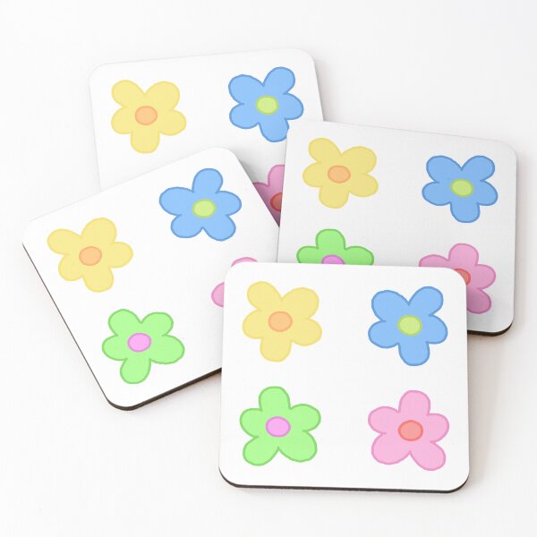 Item preview, cute indie colorful flower sticker pack designed and sold by blar-417.