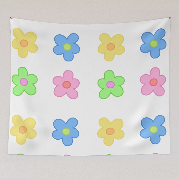 Item preview, cute indie colorful flower sticker pack designed and sold by blar-417.