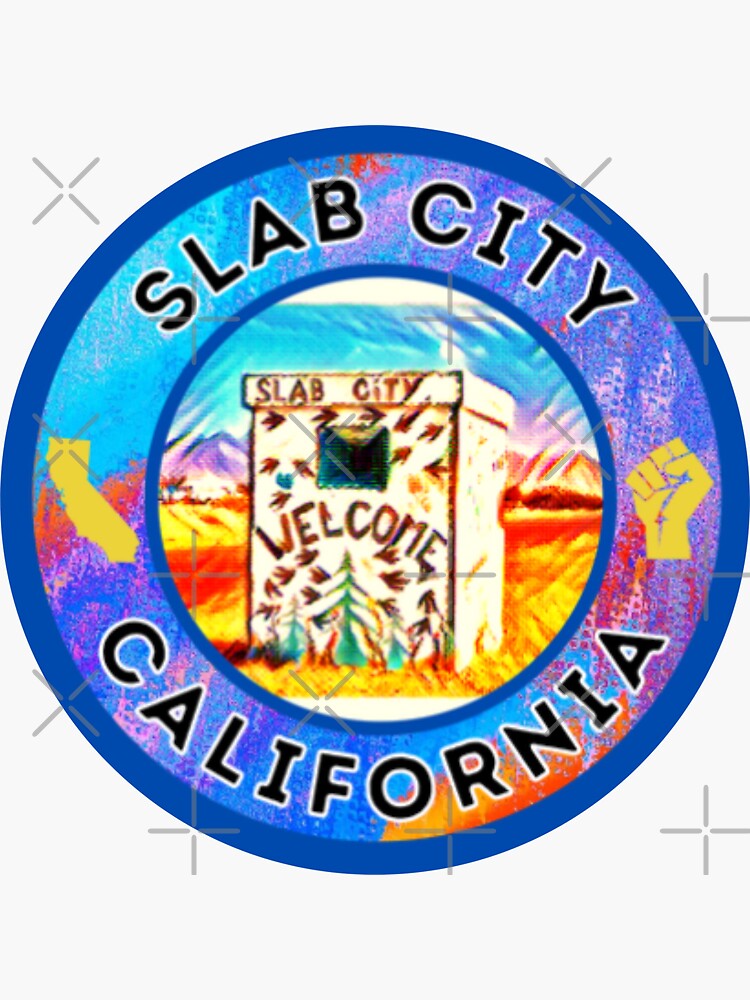 Slab City California Tie Dye Sticker for Sale by MojaveTradePost
