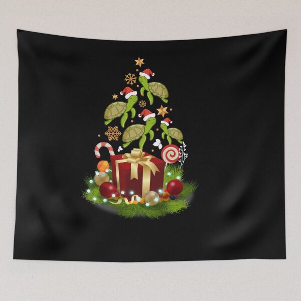 Item preview, SANTA TURTLE CHRISTMAS TREE FUNNY XMAS DECOR GIFT FOR TURTLE designed and sold by sobriowslen.