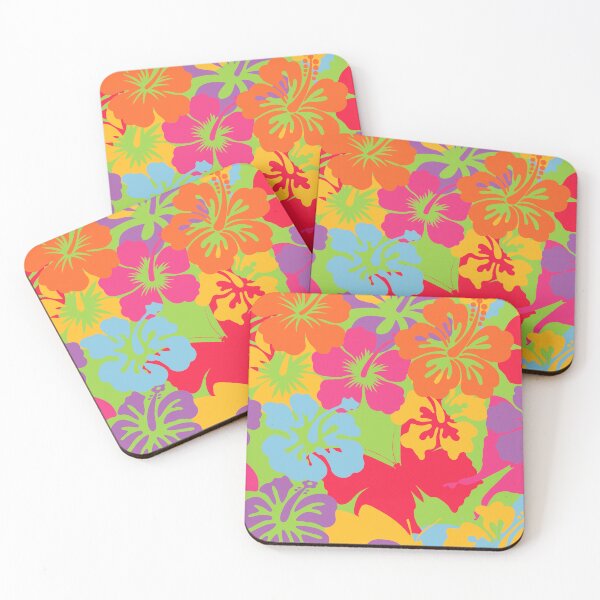 Item preview, Happy Colorful Hibiscus Flower Power Seamless Pattern Print designed and sold by ClaudiaFlores.