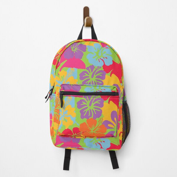 Item preview, Happy Colorful Hibiscus Flower Power Seamless Pattern Print designed and sold by ClaudiaFlores.