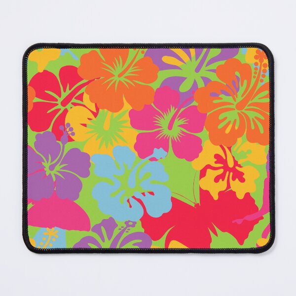 Item preview, Happy Colorful Hibiscus Flower Power Seamless Pattern Print designed and sold by ClaudiaFlores.
